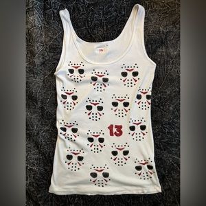 Jason Voorhees print tank Friday the 13th horror Halloween tshirt